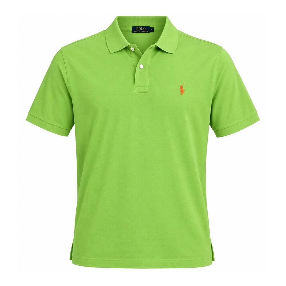 Polo Ralph Lauren LT Lime Green Polo Shirt • Men's Tall • Preppy Golfcore